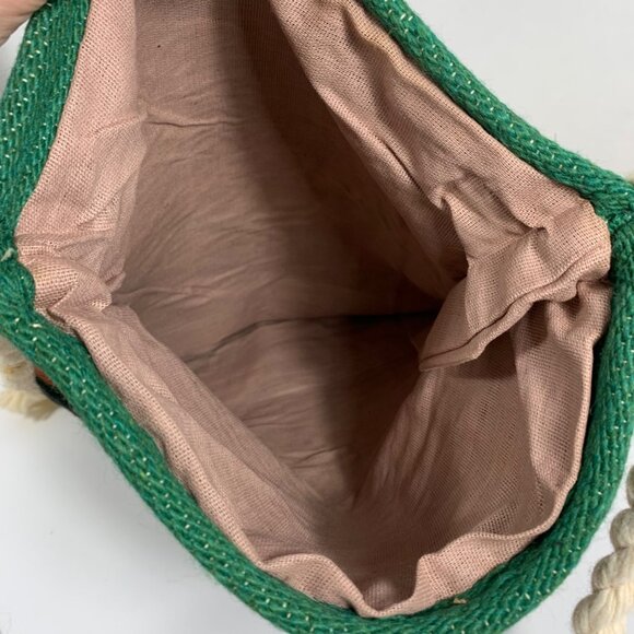 Handwoven Greek Shoulder Tote Geometric Hippie Bag Filopoulos Paschalidis Bros - Picture 3 of 4